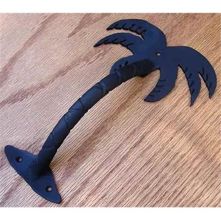 AGAVE IRONWORKS Agave Ironworks PU046-01 Large Palm Tree Door Pull Flat Black PU046-01